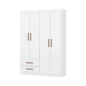 Guarda Roupa Hercules Solteiro Sem Espelho 4 Portas 2 Gavetas Carioca