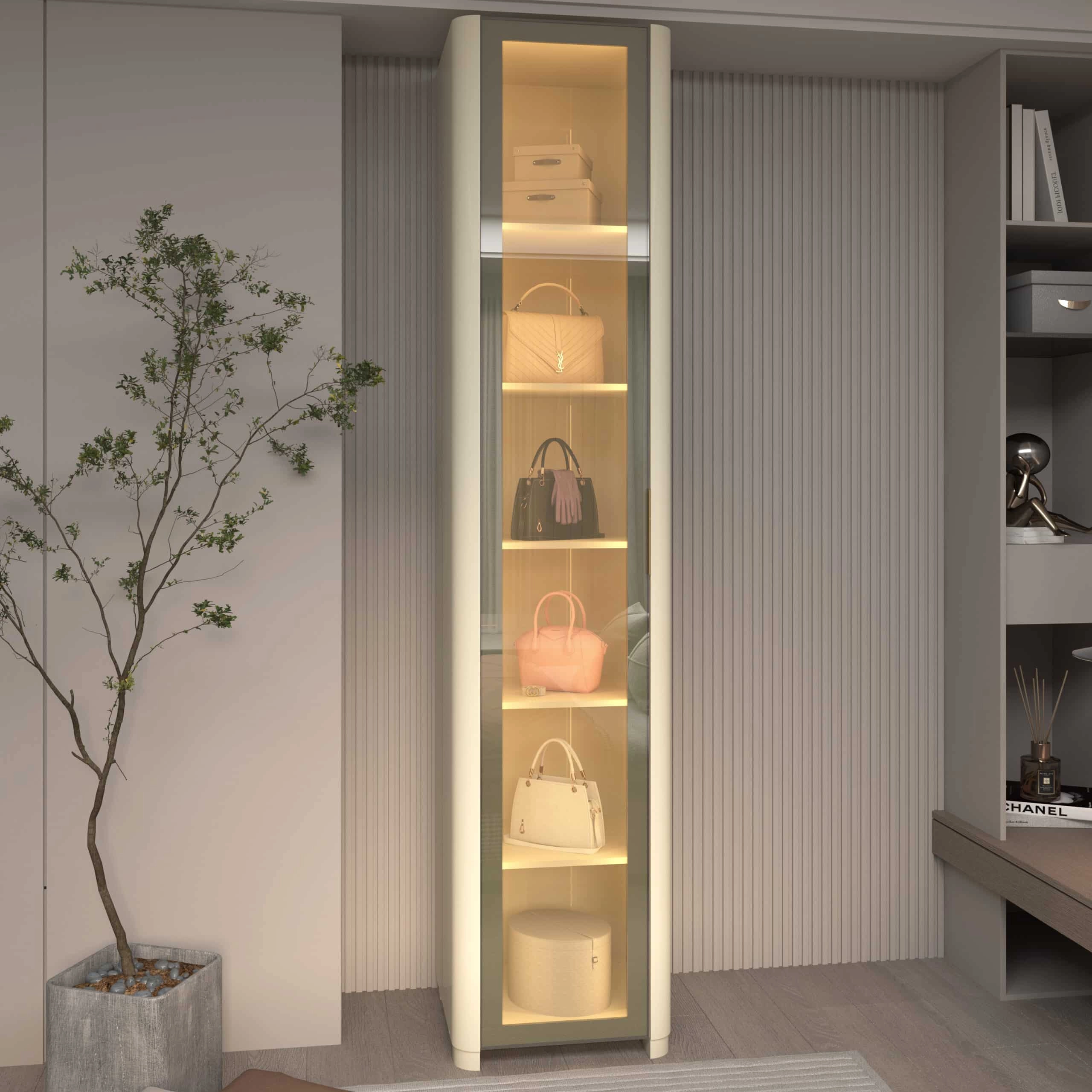 Guarda Roupa Innova Módulo 1 Porta Reflecta e Led Gelius - Imagem 4