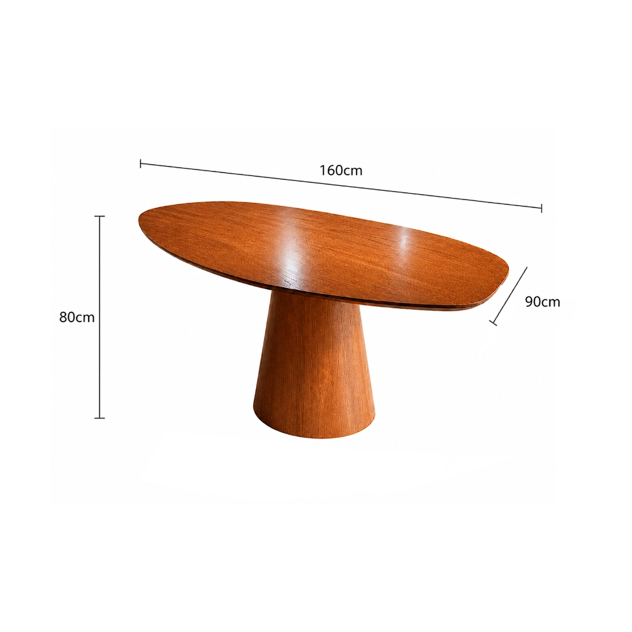 Mesa Amora Agata Cone Universo Decor 160x90cm - Imagem 2