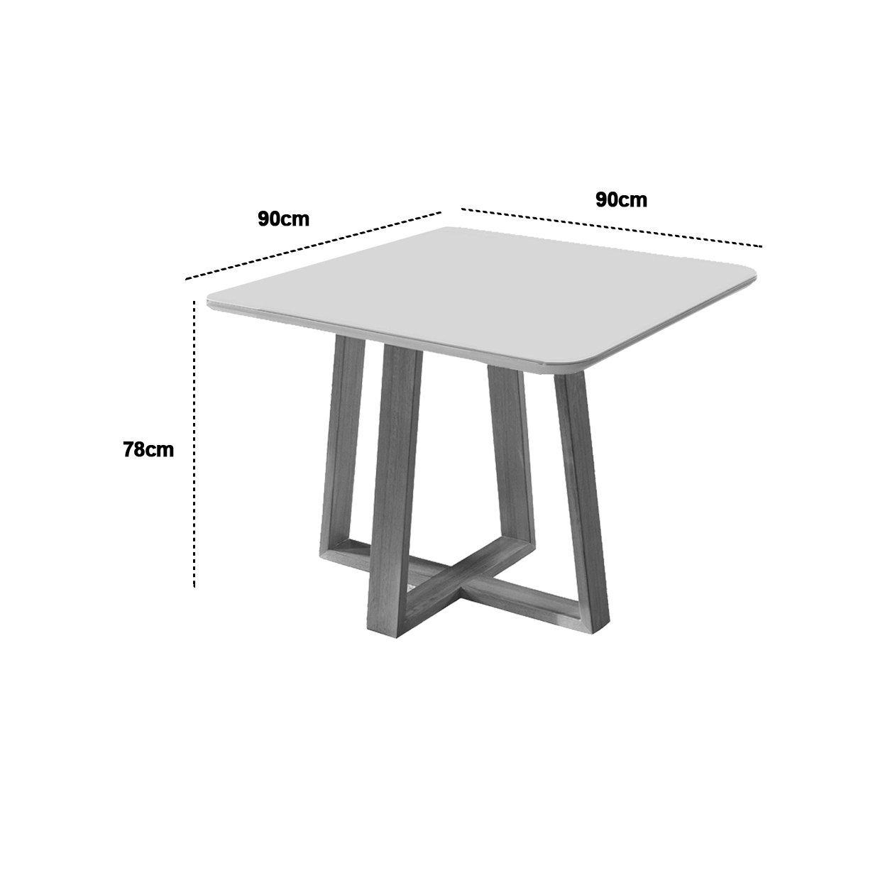 Mesa Atenas 90x90cm Mundial - Imagem 2