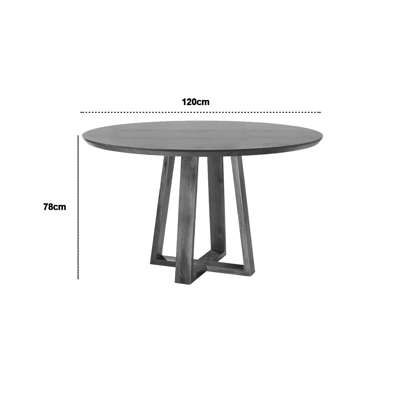 Mesa Natale Redonda 120cm Sem Vidro Mundial - Imagem 2