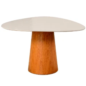 Mesa Orgânica 120cm com Vidro Deline Decor