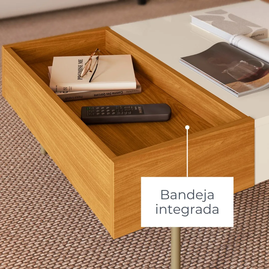 Mesa de Centro Leme Retangular Madetec - Imagem 4