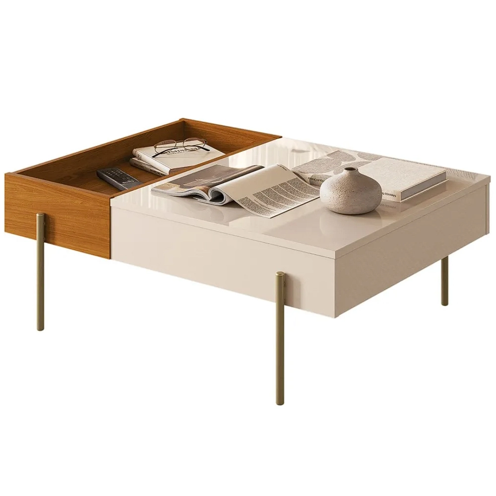 Mesa de Centro Leme Retangular Madetec