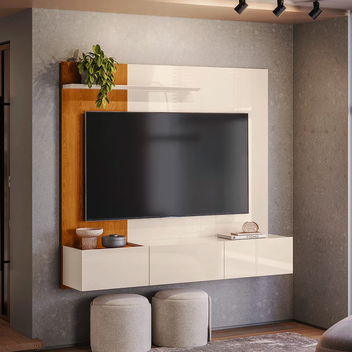 Painel Astro para Tv Até 65 Polegadas 3 Portas Madetec - Imagem 3