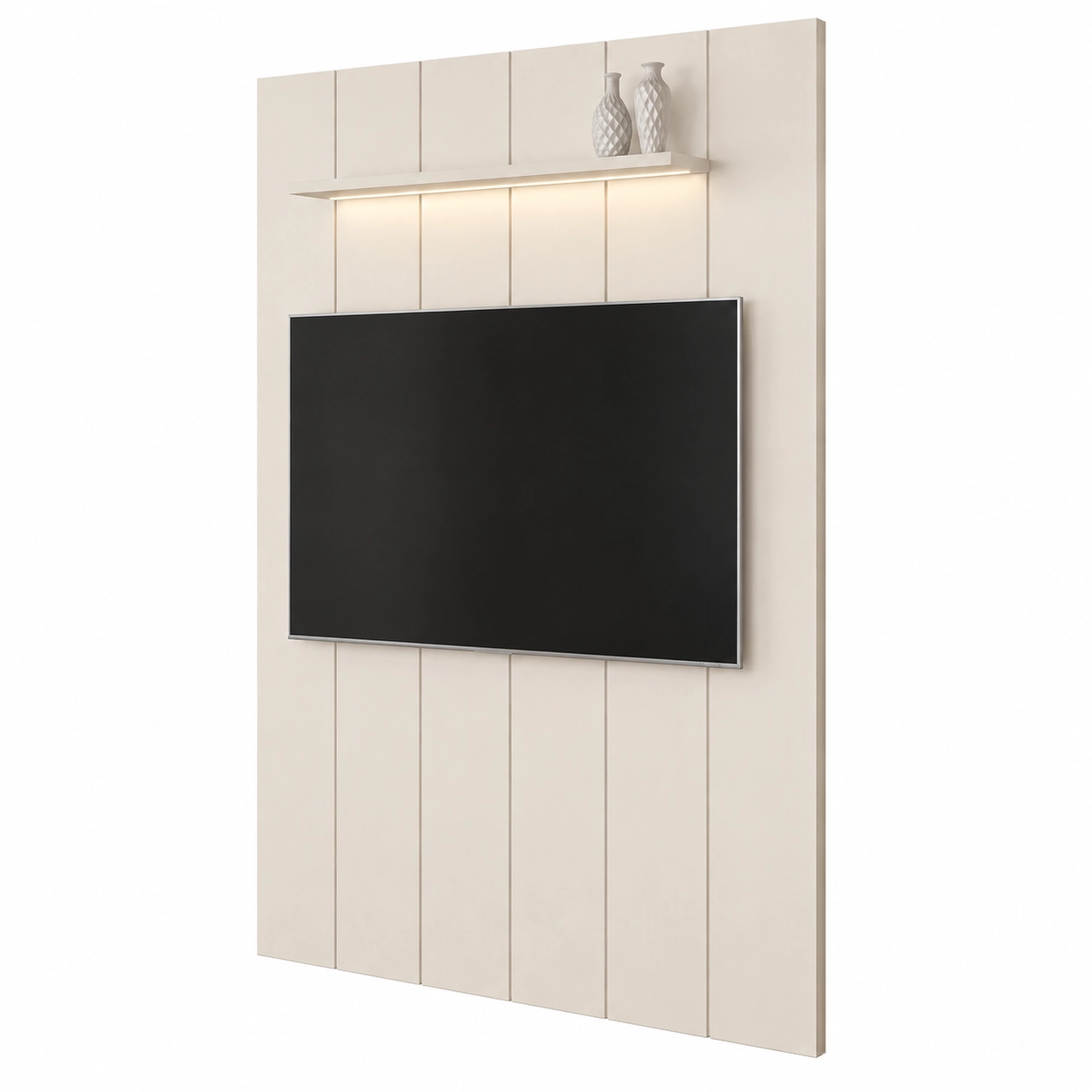 Painel Lumi 180cm com Led para Tv Até 65 Polegadas Ripado Edn