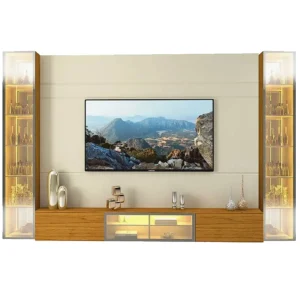 Painel Luminare com 2 Torres para Tv Até 85 Polegadas com Led 5 Portas Gelius