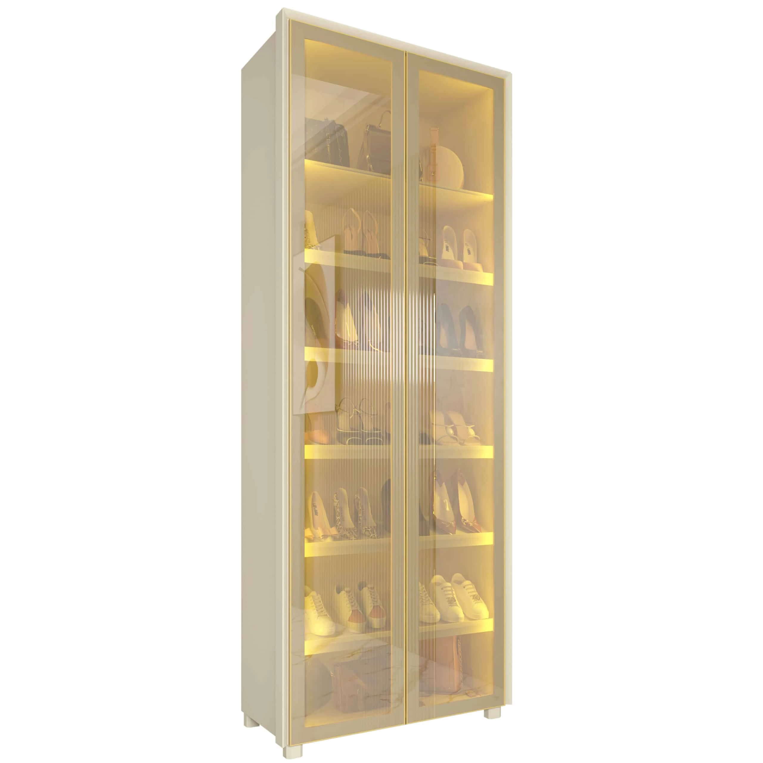 Sapateira Magnifica 2 Portas Reflecta com Led Gelius