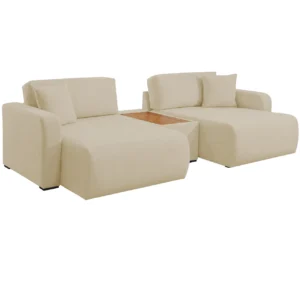 Sofá Modular Valence em Veludo 3 Peças 5 Lugares Retrátil e Reclinável Innove