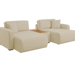 Sofá Modular Valence em Veludo 3 Peças 5 Lugares Retrátil e Reclinável Innove