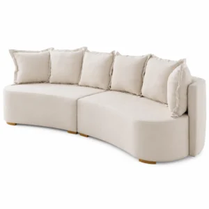 Sofá Orgânico Madero em Linho 6 Lugares 298cm Luxury
