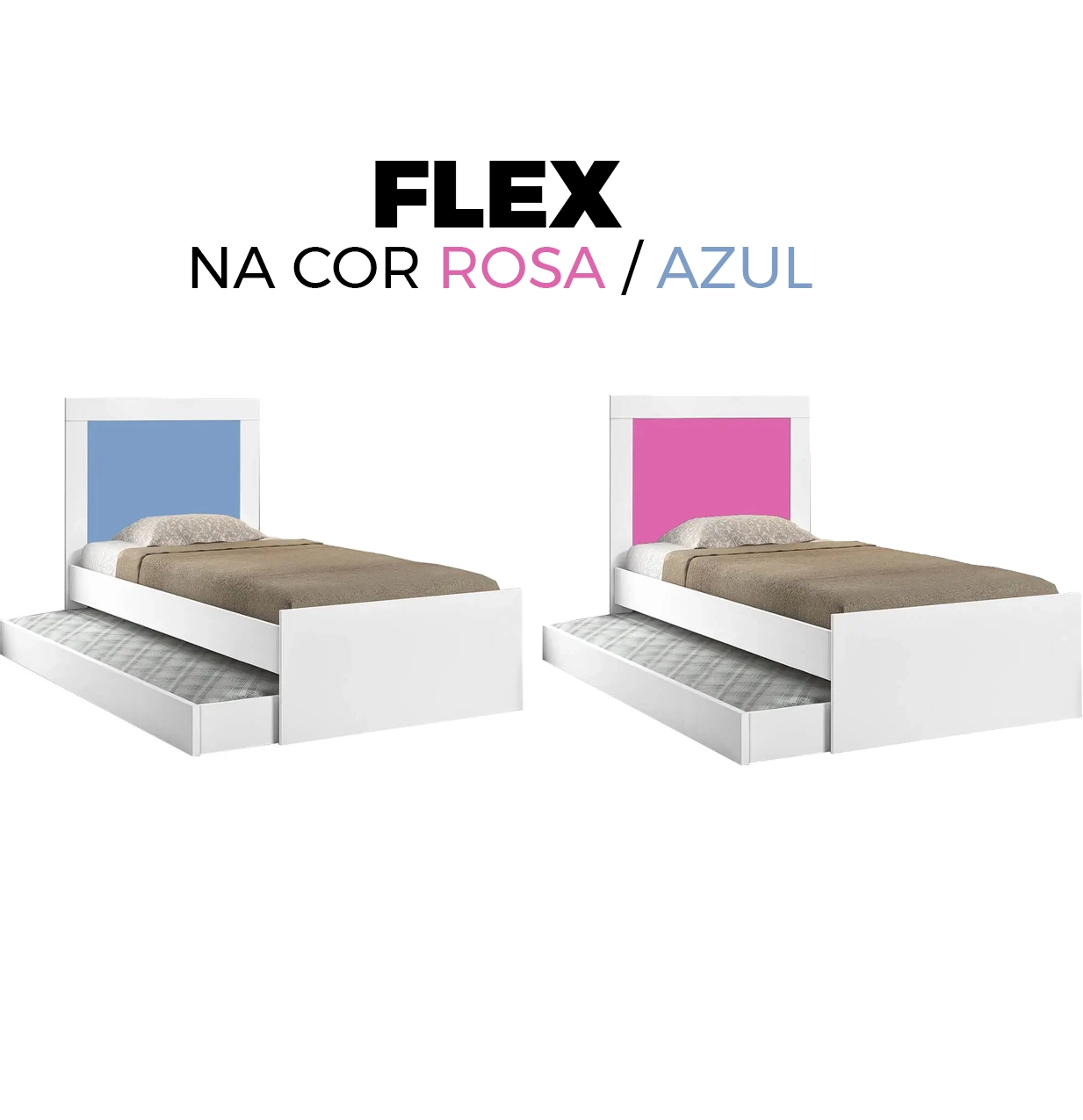 Cama Luara Solteiro com Cama Auxiliar Cambel - Imagem 4