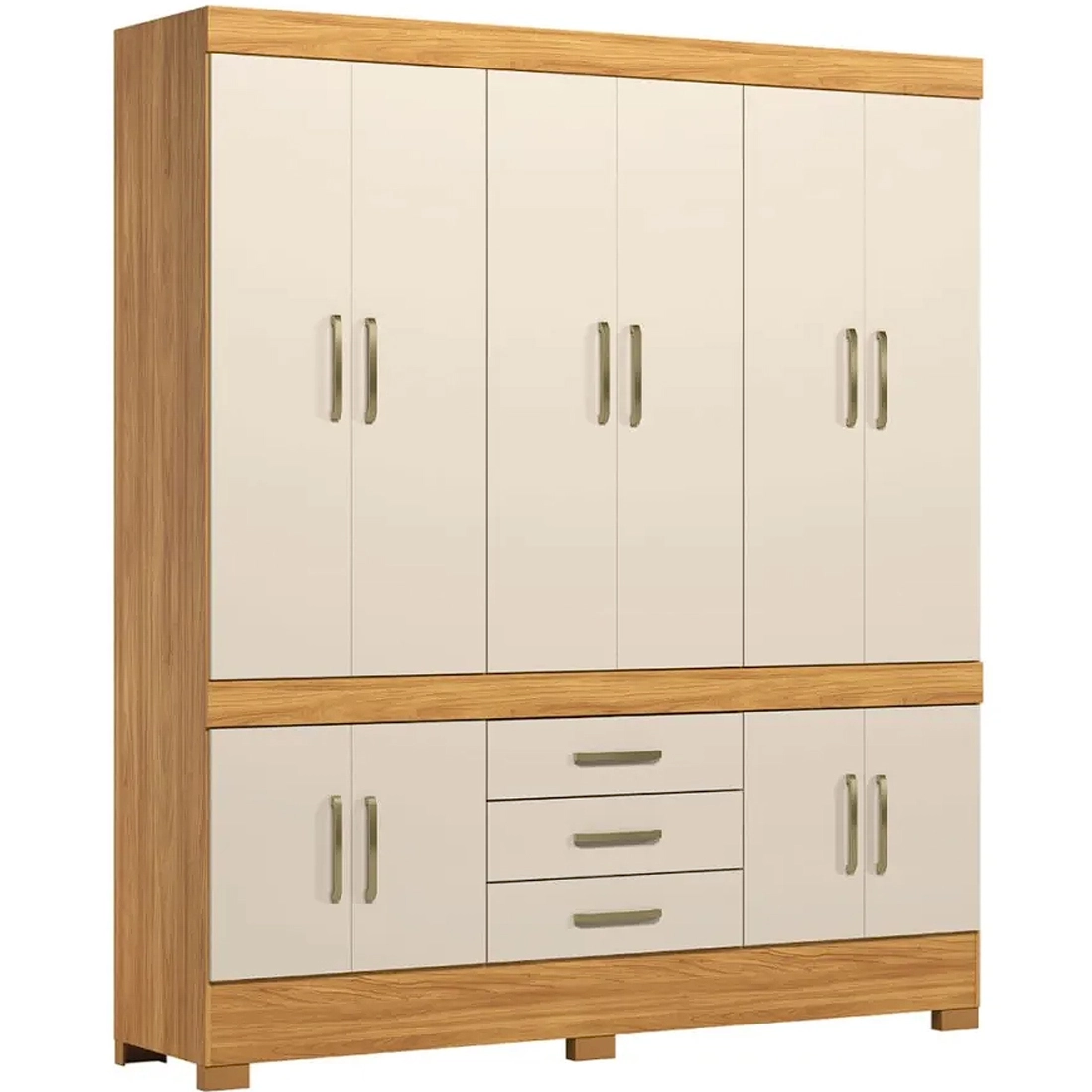 Guarda Roupa New Murano Casal Sem Espelho 10 Portas 3 Gavetas Demobile