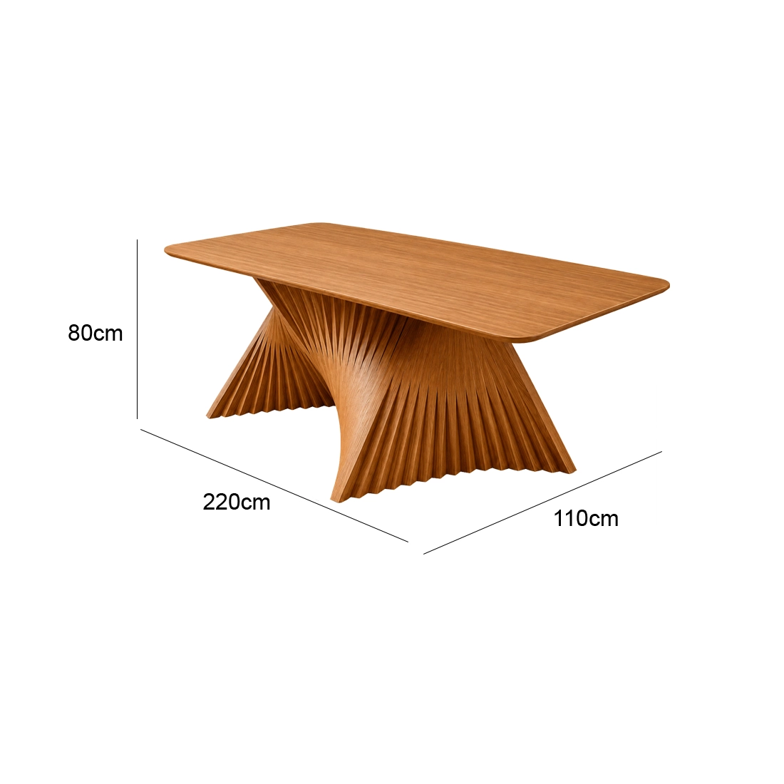 Mesa Malta Plus Sem Vidro 220x110cm Va Movelaria - Imagem 2