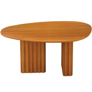 Mesa de Jantar Isis 135cm Orgânica Sem Vidro Leifer