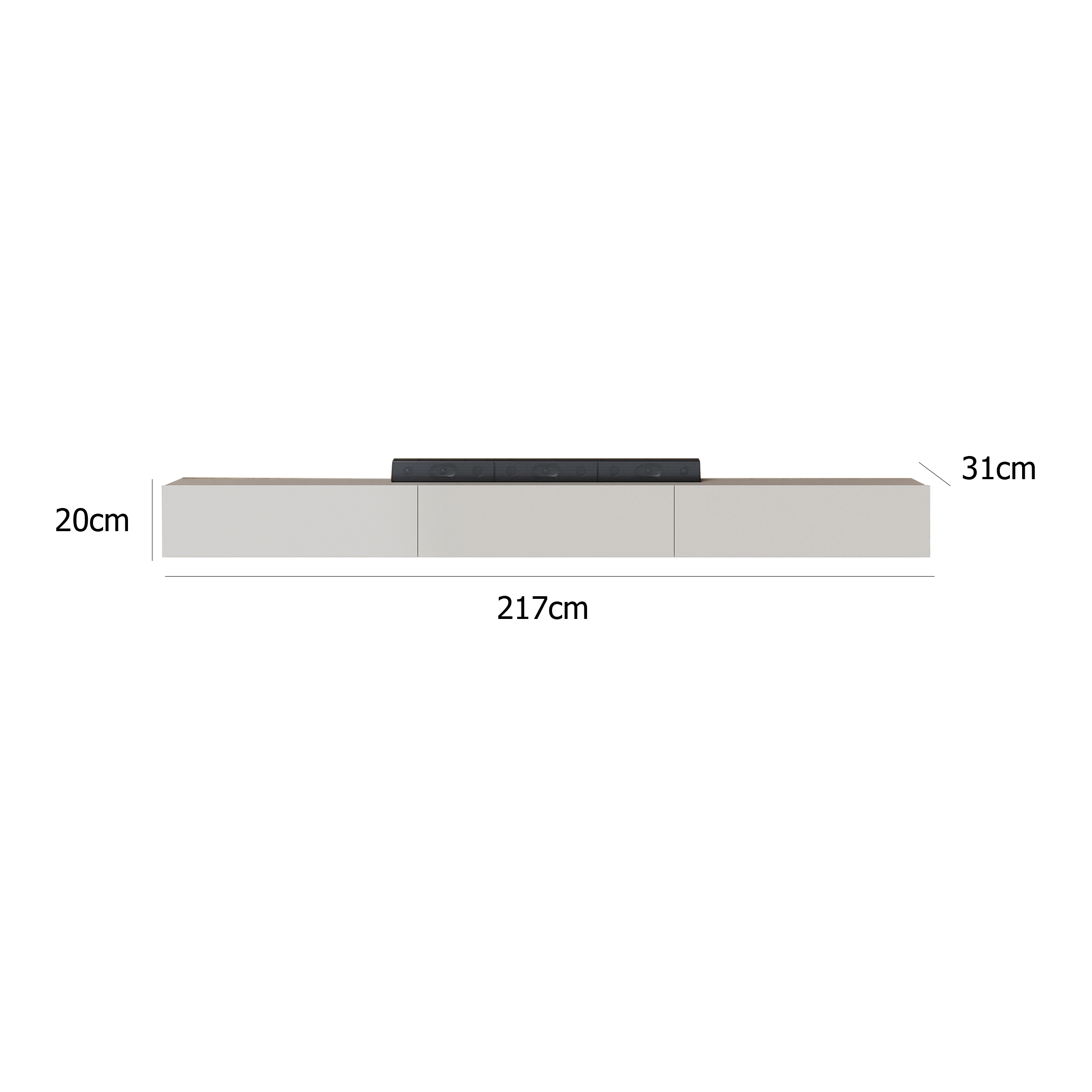 Nicho Suspenso Niagara 217cm com 3 Gavetas Colibri - Imagem 2