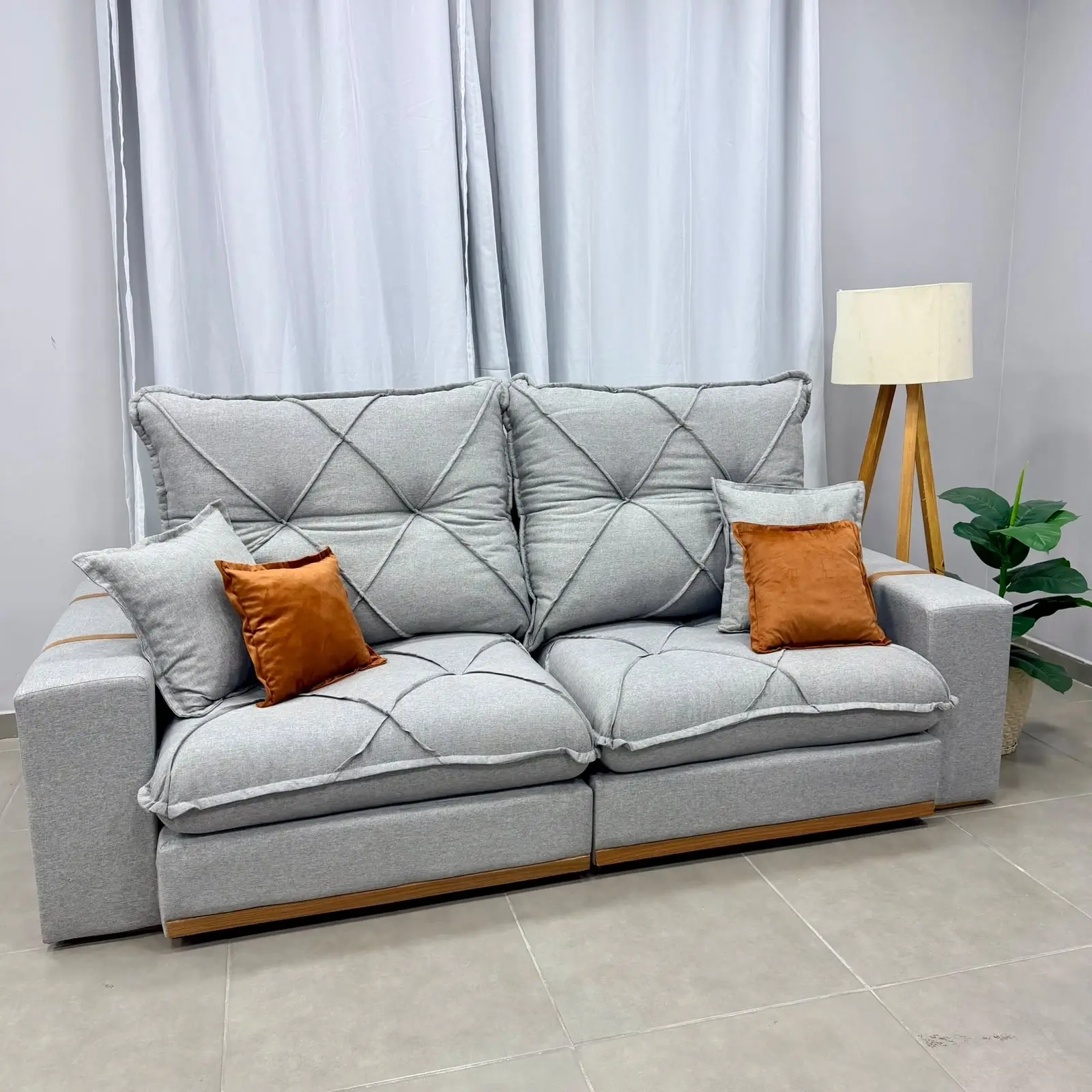 Sofá Gran Best Prime 230cm em Linho 4 Lugares Retrátil e Reclinável Aifos - Imagem 8