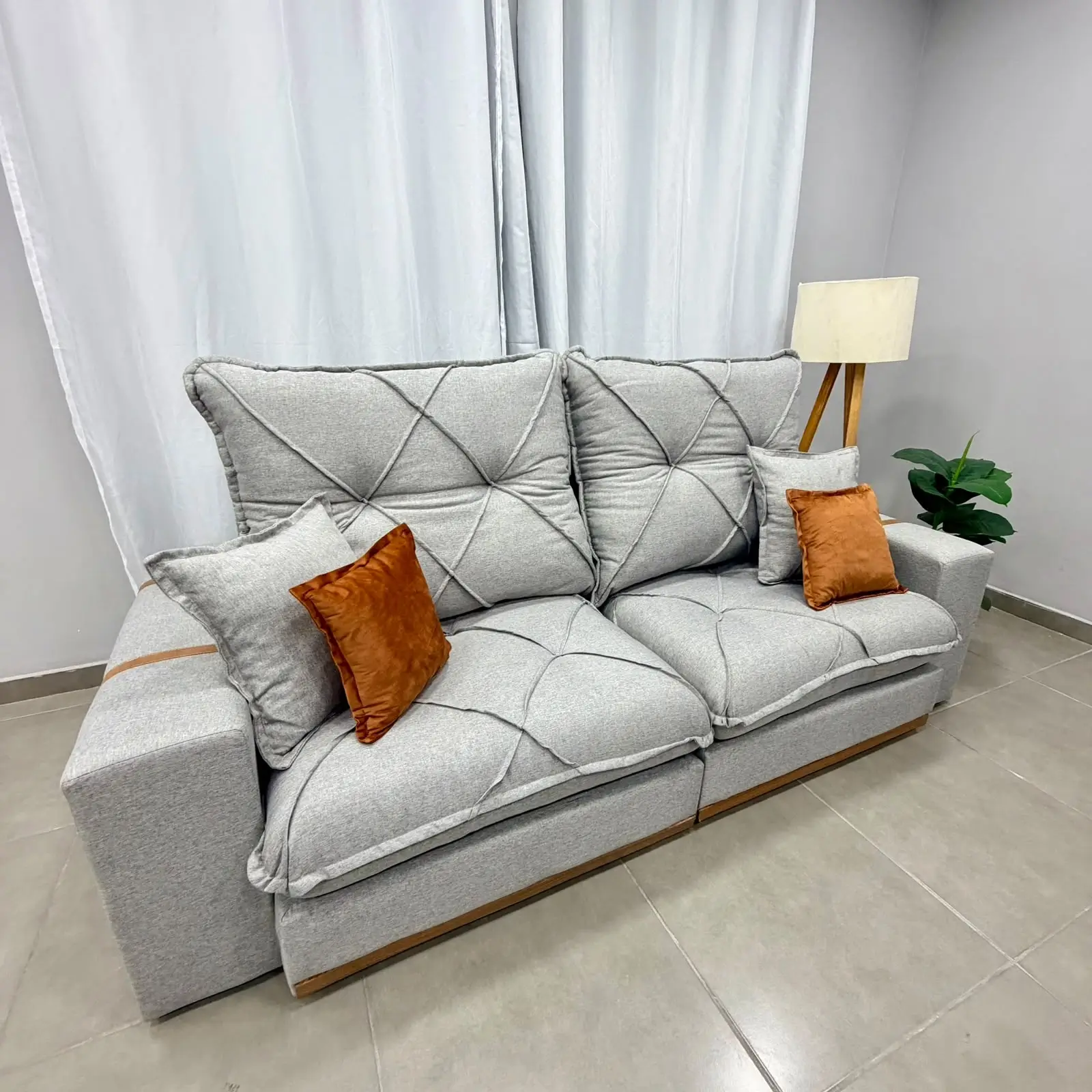 Sofá Gran Best Prime 230cm em Linho 4 Lugares Retrátil e Reclinável Aifos - Imagem 6
