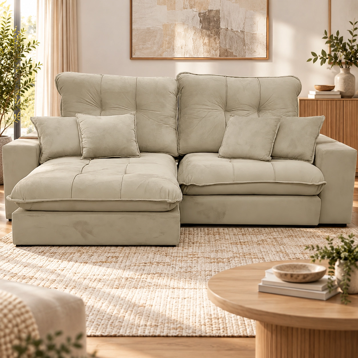 Sofá Premium 250cm em Veludo 4 Lugares Retrátil e Reclinável Aifos - Imagem 3