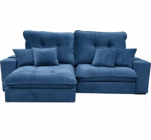 Sofá Premium 250cm em Veludo 4 Lugares Retrátil e Reclinável Aifos