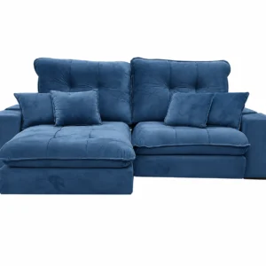 Sofá Premium 250cm em Veludo 4 Lugares Retrátil e Reclinável Aifos