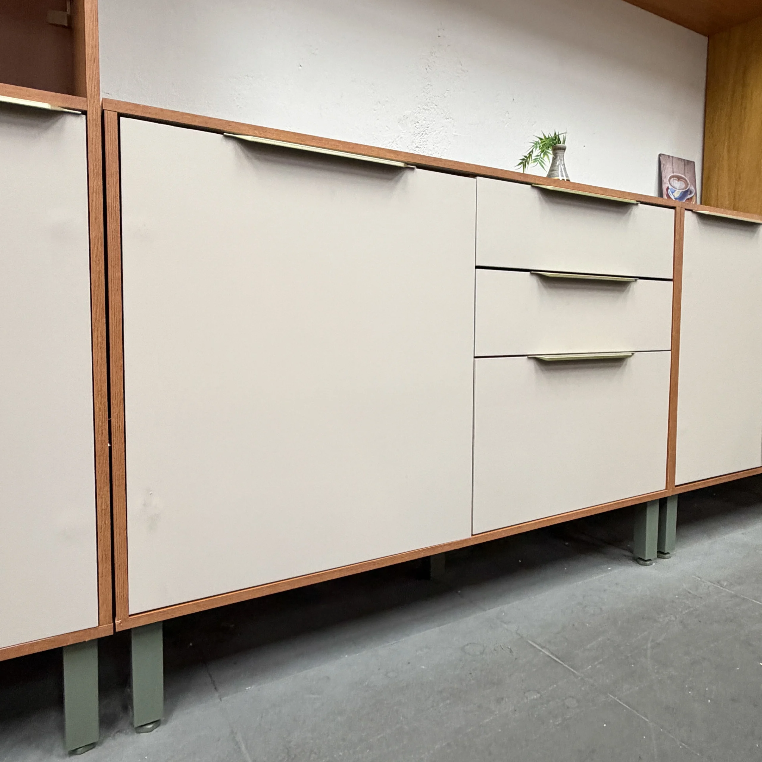 Balcão Divina Esplendida Celeste Aurea 120cm 2 Portas 2 Gavetas para Cozinha Mgm - Imagem 3