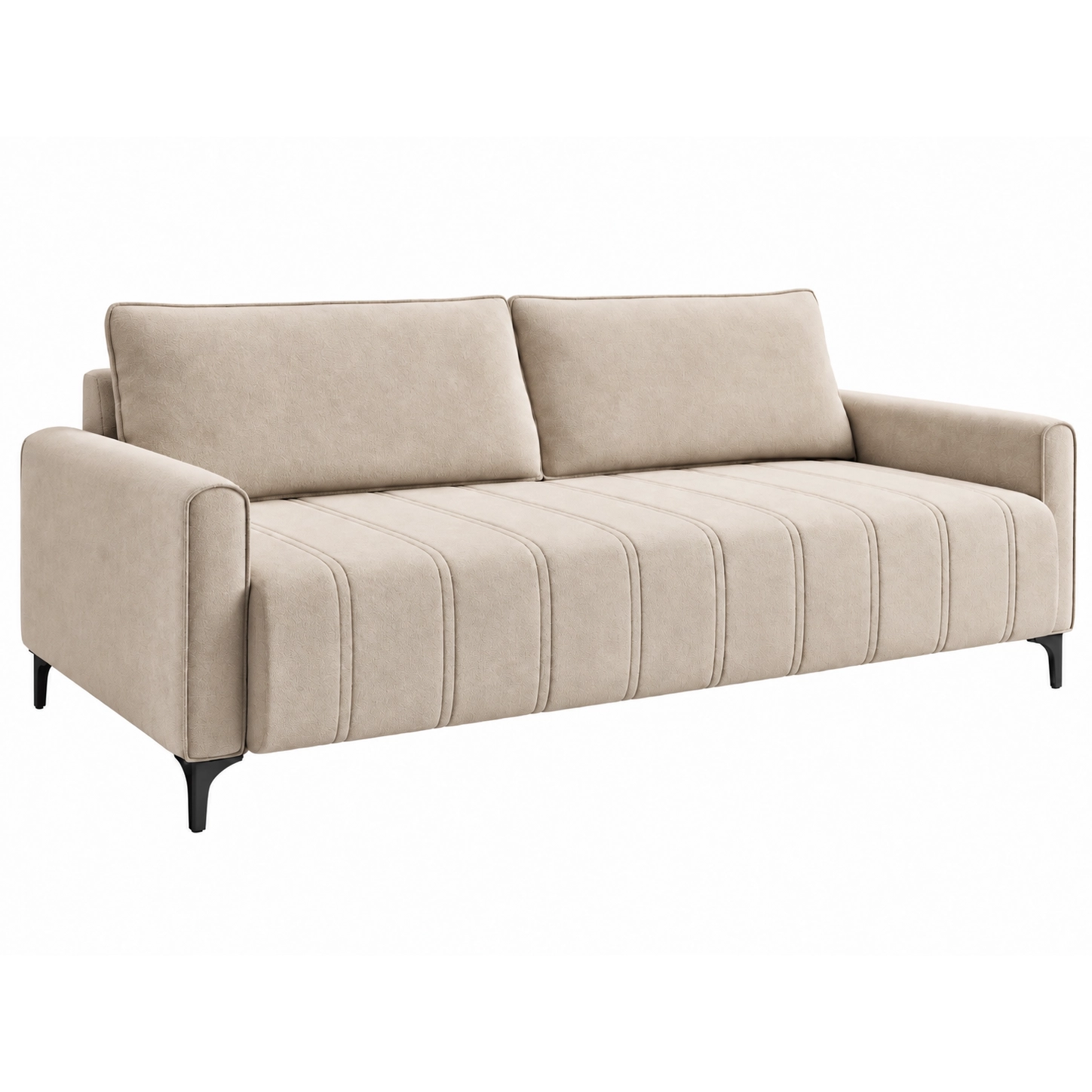 Sofá Living Lion Nero em Linho 3 Lugares com Almofadas Soltas 205cm Viero